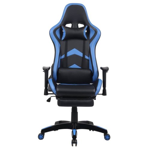 Bürostuhl, drehbar, PVC, schwarz + blau