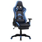 Bürostuhl, drehbar, PVC, schwarz + blau