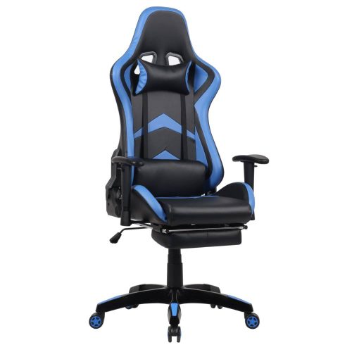 Bürostuhl, drehbar, PVC, schwarz + blau