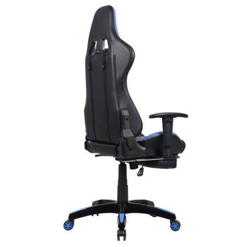 Bürostuhl, drehbar, PVC, schwarz + blau