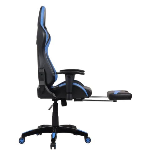 Bürostuhl, drehbar, PVC, schwarz + blau