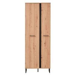  Vorraumschrank, Sardinia P2, Eiche + Schwarz, 705 x 350 x 1945 mm, 2C
