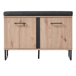   Eingangsschrank, Sardinia COM, Eiche + Schwarz, 84,5 x 35 x 54,5 cm, 2C