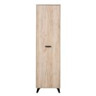 Vorraumschrank, Umbria P1, Eiche grau + schwarz, 535 x 350 x 1920 mm, 2C