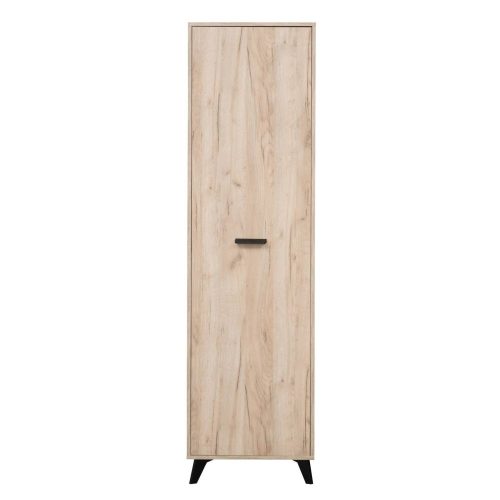 Vorraumschrank, Umbria P1, Eiche grau + schwarz, 535 x 350 x 1920 mm, 2C