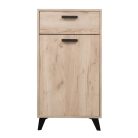 Flurschrank mit Schubladen, Umbria 1K1F, Eiche grau, 53,5 x 35 x 100 cm, 1C