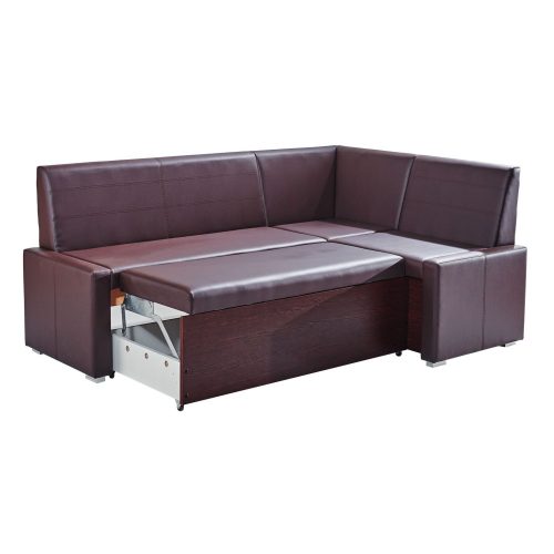 Konyhai sarokülő, kihúzható, Stúdió, barna, 199 x 144 x 85 cm, 4C