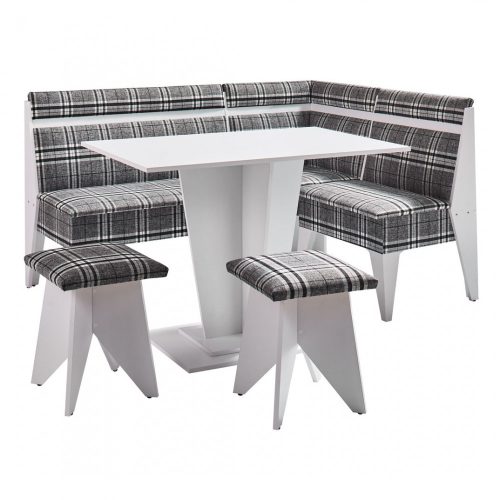 Konyhai sarokülő Texas, fehér + szürke, 158 x 118 x 87,5 cm, 2C