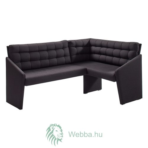 Indianapolis konyhasarokülő, balos, 2 zsámoly, fekete, 171 x 125 x 85 cm, 3C