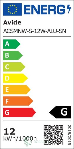 Falra Szerelhető Négyzetes Mennyezeti Lámpa ALU Szatén Nikkel 12W NW 4000K Avide LED
