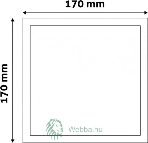 Falra Szerelhető Négyzetes Mennyezeti Lámpa ALU Szatén Nikkel 12W NW 4000K Avide LED