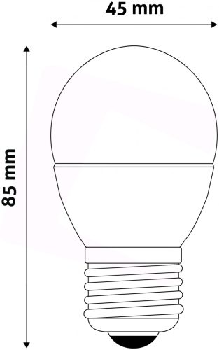 Entac LED Mini Globe E27 6,5W NW 4000K