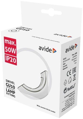 Rahmen konvex drehbar Avide GU10 Weiß