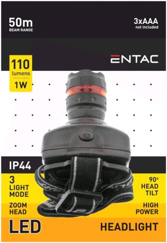Stirnlampe fokussierbar 1W Kunststoff