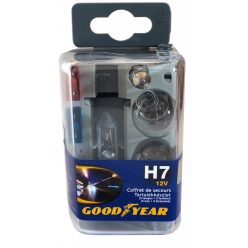    Kfz-Glühbirnen- und Sicherungssatz (H7-P21W-P21W / 5W-R5W-C5W-12V 10 / 15A Sicherung), GOODYEAR