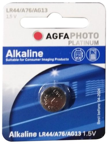 Gombelem Alkáli AG13 LR44, AgfaPhoto Platinum 