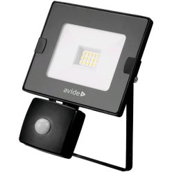   LED Reflektor Slim SMD 10W CW 6400K Mozgásérzékelős PIR, Avide
