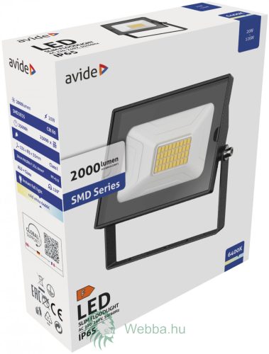 LED Reflektor Slim SMD 20W CW 6400K