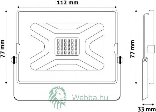 LED Reflektor Slim SMD 20W CW 6400K