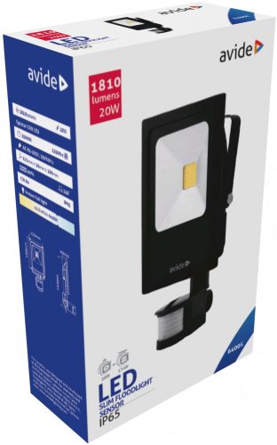 Reflektor Slim 20W CW 6400K Bewegungssensor PIR Avide LED
