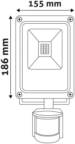 Reflektor Slim 20W CW 6400K Bewegungssensor PIR Avide LED