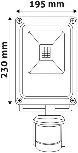 Reflektor Slim 30W CW 6400K Bewegungssensor PIR Avide LED
