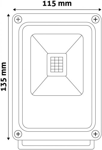 LED Reflektor Slim 10W CW 6400K Avide