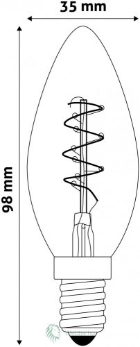 LED Soft Filament Kerze 3W E14 360° EW 2700K