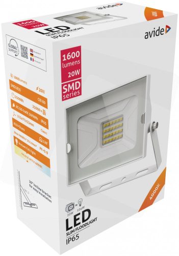 LED Reflektor Slim SMD 20W NW 4000K Weiß