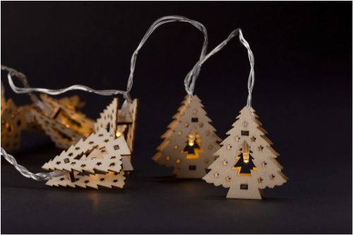 Christmas Indoor Holz Weihnachtsbaum 10 LED WW 1,65m (2AA nt.)