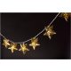 Weihnachten Indoor Metal Gold Star 10 LED WW 1,65m (2AA nt.) Entac