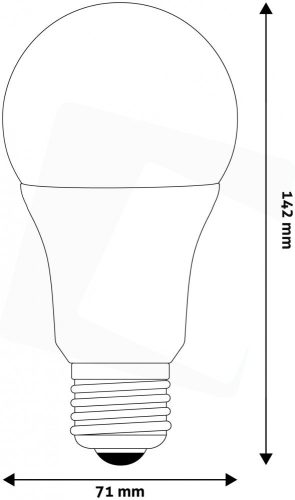 LED-Kugel A70 16W E27 180 ° CW 6400K