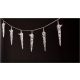 Weihnachten Indoor Kunststoff Eiszapfen 11cm 10 LED 1,65m (2AA nt.) Entac