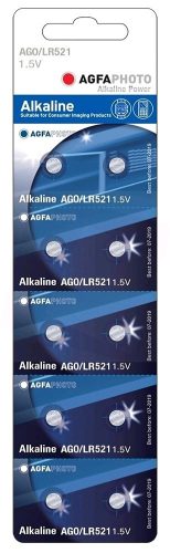 Knopfzelle Alkaline AG0 LR63 B10, AgfaPhoto