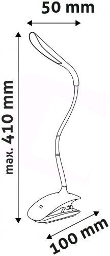  Tischlampe Clip-on Schwarz LED 3W