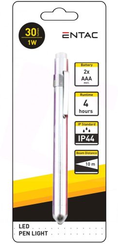 Taschenlampenstift mit Gürtelclip, Entac, 1W