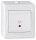 Falra szerelhető nyomógombos világításkapcsoló LED visszajelzővel IP44, fehér POWER