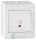 POWER falra szerelhető nyomógombos csengőkapcsoló LED visszajelzővel IP44, fehér