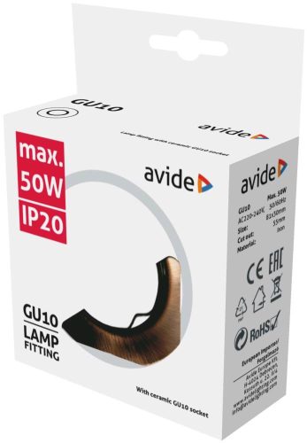 Rahmen konvex Avid GU10 Kupfer