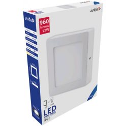   Falra Szerelhető Négyzetes Mennyezeti Lámpa ALU 12W CW 6400K Avide LED