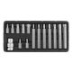 TORX készlet 15 részes, tamperproof (1/2 col/L=30 mm, 1/2 col/L=75 mm T20-T55) YATO