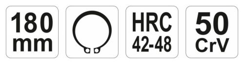 Seegerzange 180 mm KH YATO