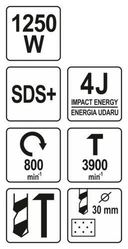 BOHRHAMMER 1250W SDS-PLUS YATO 1/2
