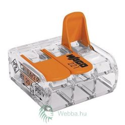   VEZETÉKÖSSZEKÖTŐ 3 PÓLUSÚ ÁTLÁTSZÓ NYITHATÓ SODROTT VEZ.-HEZ