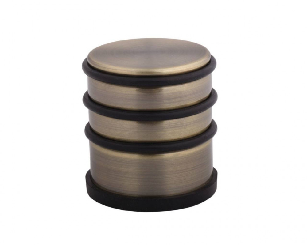 Ajtó ütköző,  ötvözött acél + gumi, antik bronz, 70 mm