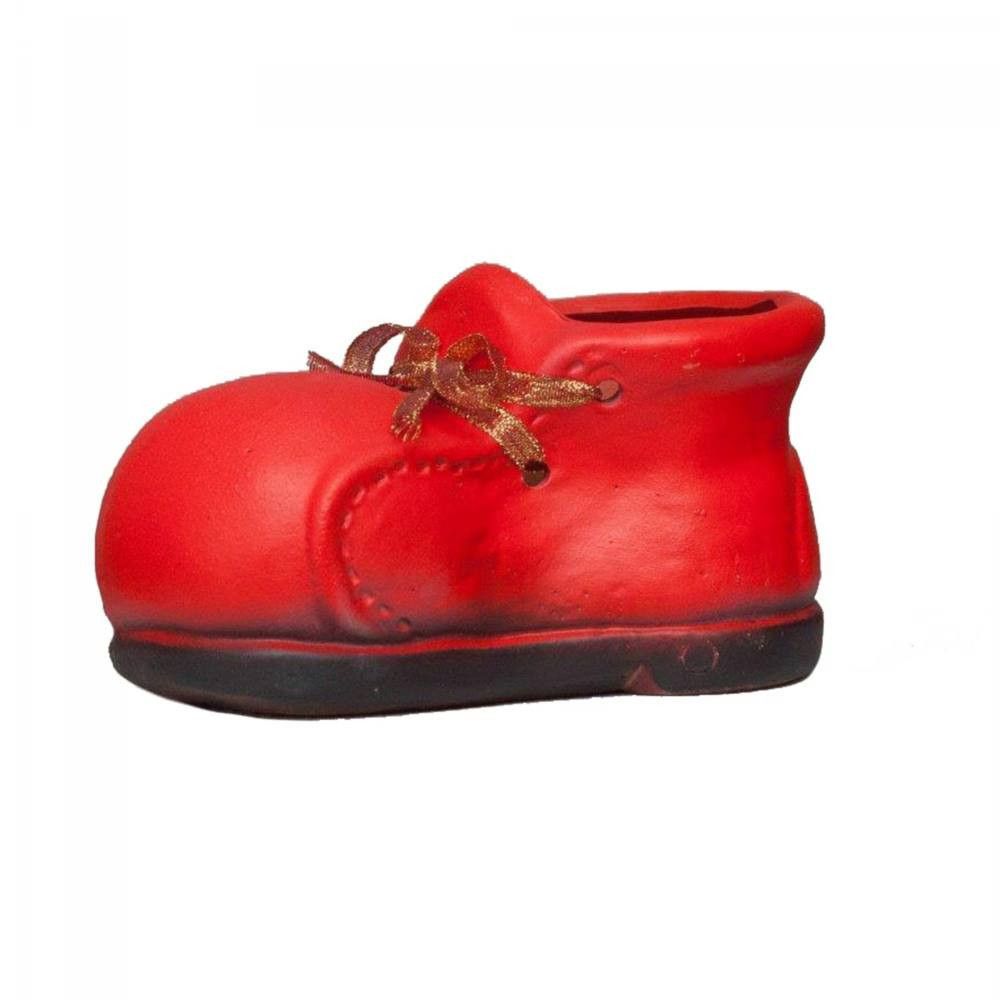 Piros csizma, kerámia, 9 cm Piros csizma, kerámia, 9 cm